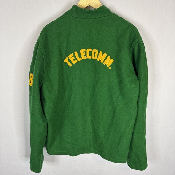 Vintage 1968 NAIT Telecommunications Wool Varsity Jacket Men L 60s College - Picture 5 of 8
